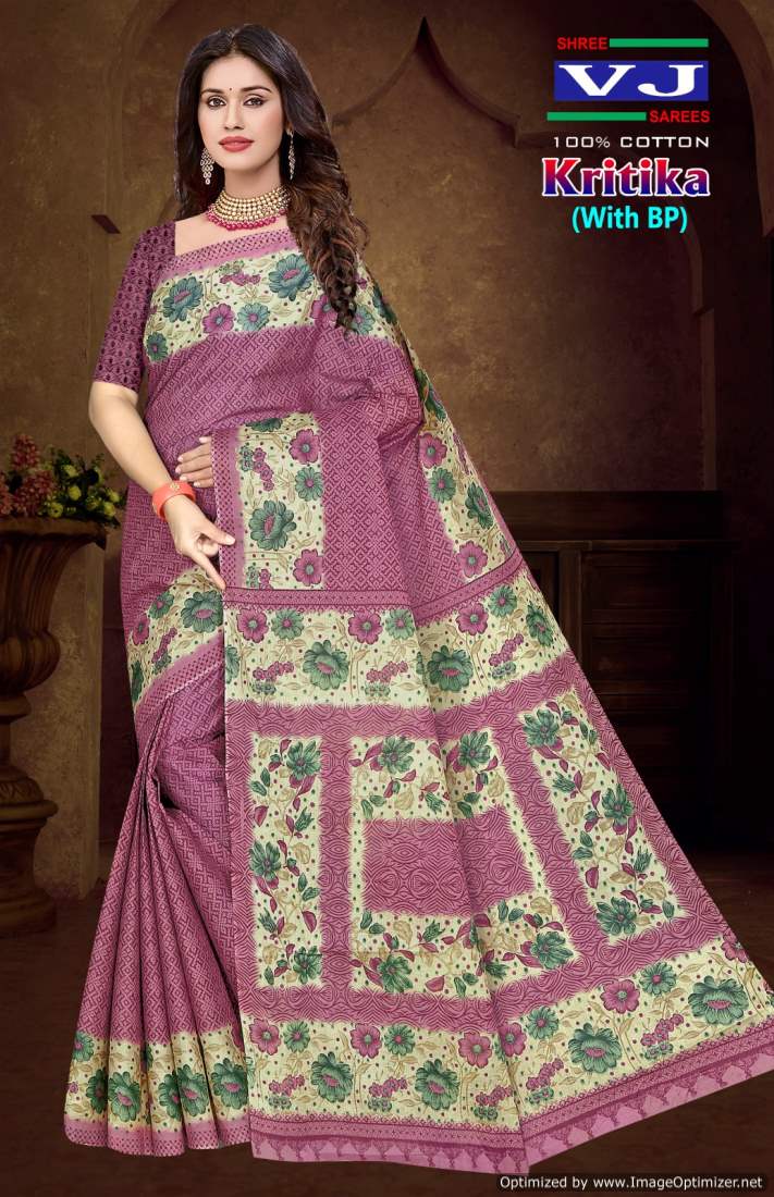 Kritika Vol 1 By By Shree VJ Daily Wear Cotton Printed Sarees Wholesale Market In Surat